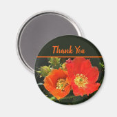 Hartelijk dank voor de foto van Bright Red Cactus  Magneet (Voorkant / Achterkant)