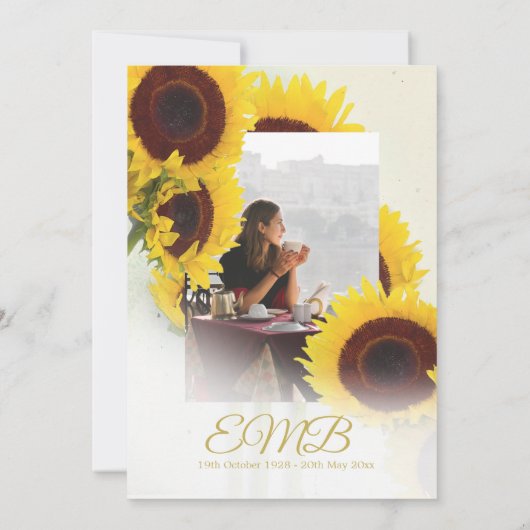 Hartelijk dank voor de foto van de begrafenis Sunf Bedankkaart (Achterkant)