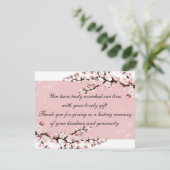 Hartelijk dank voor de foto van de trouwkaart Roze Bedankkaart (Staand voorkant)