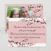 Hartelijk dank voor de foto van de trouwkaart Roze Bedankkaart (Voorkant / Achterkant)