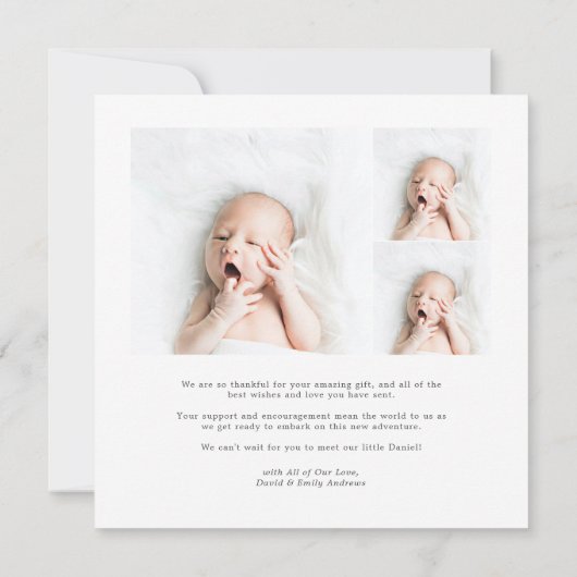 Hartelijk dank voor de foto van het hart aankondiging (Achterkant)