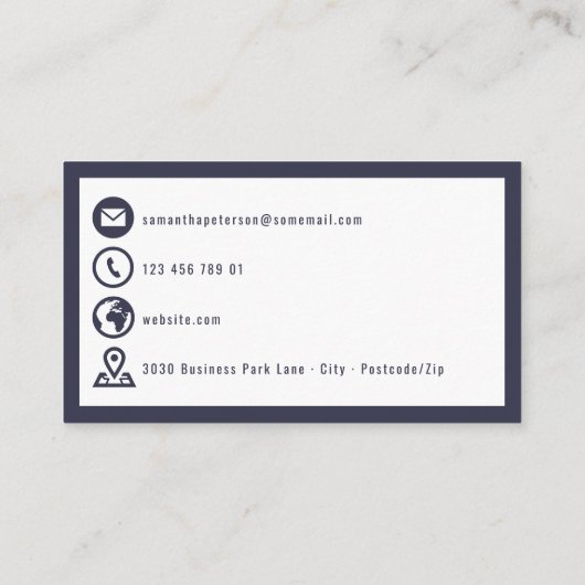 Hartelijk dank voor de gedurfde rand en blauwe pic informatiekaartje (Achterkant)