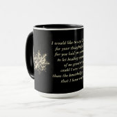 Hartelijk dank voor de genezing mok (Voorkant links)