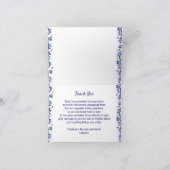 Hartelijk dank voor de Gepersonaliseerd blauwe kaa Bedankkaart (Binnen)