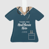Hartelijk dank voor de gezondheidszorg Hero Blue S Ornament (achterkant)