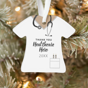 Hartelijk dank voor de gezondheidszorg Hero Covid Ornament