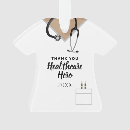 Hartelijk dank voor de gezondheidszorg Hero Covid  Ornament (achterkant)