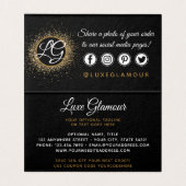 Hartelijk dank voor de Glamoureuze Gold Eye Lashes Kaart (Binnenkant ongevouwen)