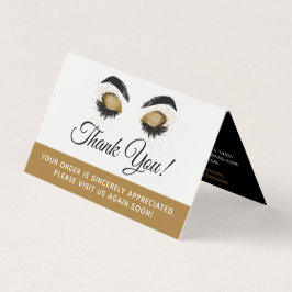 Hartelijk dank voor de Glamoureuze Gold Eye Lashes Kaart