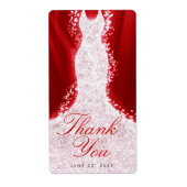 Hartelijk dank voor de Glitter-uitgang op het etik Etiket (Voorkant)