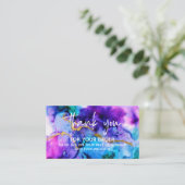 Hartelijk dank voor de Gold Blue Paarse Loyalty Ka Visitekaartje (Staand voorkant)