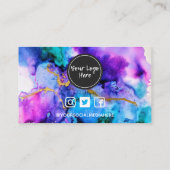 Hartelijk dank voor de Gold Blue Paarse Loyalty Ka Visitekaartje (Achterkant)