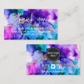 Hartelijk dank voor de Gold Blue Paarse Loyalty Ka Visitekaartje (Voorkant / Achterkant)