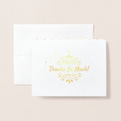Hartelijk dank voor de Gold Foil Note Card Folie Kaarten (Voorkant met envelop)