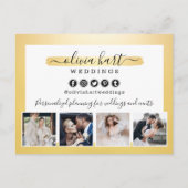 Hartelijk dank voor de Gold Minimalist Stylist Mar Briefkaart (Achterkant)