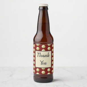 Hartelijk dank voor de Gold Polka Dot en diepe Rod Bier Etiket