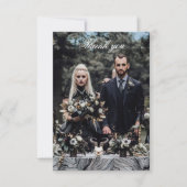 Hartelijk dank voor de  Gothic Wedding Skulls Foto Kaart (Voorkant)