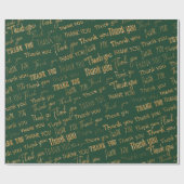 Hartelijk dank voor de gouden glitter tekst op de cadeaupapier (Vlak)