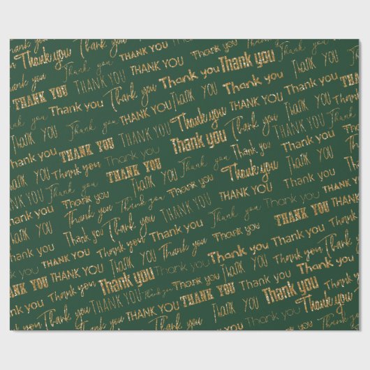 Hartelijk dank voor de gouden glitter tekst op de  cadeaupapier (Vlak)