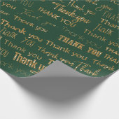 Hartelijk dank voor de gouden glitter tekst op de cadeaupapier (Hoek)