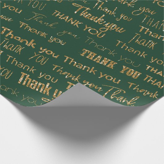 Hartelijk dank voor de gouden glitter tekst op de  cadeaupapier (Hoek)