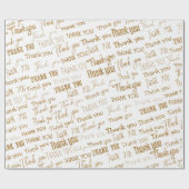 Hartelijk dank voor de gouden glitter tekst op de  cadeaupapier (Vlak)