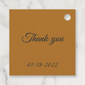 Hartelijk dank voor de gouden mars bedankjes labels (Achterkant)