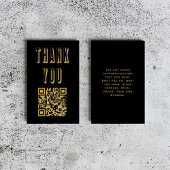 Hartelijk dank voor de gouden QR-code Enclosure Ka Informatiekaartje