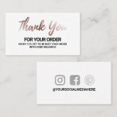 Hartelijk dank voor de goudmetaalkorting van Elega Visitekaartje (Voorkant / Achterkant)