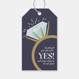 Hartelijk dank voor de grafische goudring van de f cadeaulabel