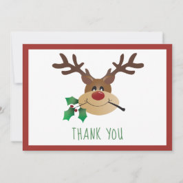 Hartelijk dank voor de griffier Mistletoe Red Gree Bedankkaart
