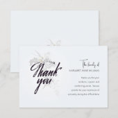 Hartelijk dank voor de grijze Tone-sympathiekaart Bedankkaart (Voorkant / Achterkant)