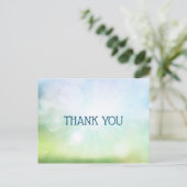 Hartelijk dank voor de groene blauwe bokeh briefkaart (Staand voorkant)