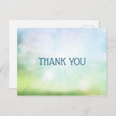 Hartelijk dank voor de groene blauwe bokeh briefkaart (Voorkant / Achterkant)