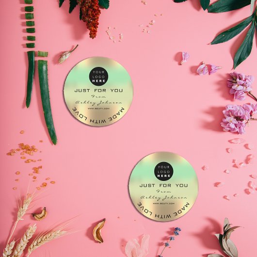 Hartelijk dank voor de groene gouden ombre van de ronde sticker