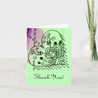 Hartelijk dank voor de groene Paars Bedankkaart