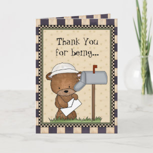 Hartelijk dank voor de grootste mailmankaart ter w bedankkaart