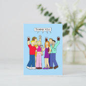 Hartelijk dank voor de Grote Partij Briefkaart (Staand voorkant)