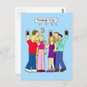 Hartelijk dank voor de Grote Partij Briefkaart (Voorkant / Achterkant)