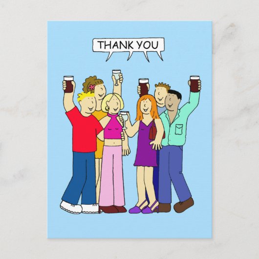 Hartelijk dank voor de Grote Partij Briefkaart (Voorkant)