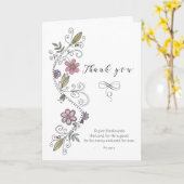 Hartelijk dank voor de handgeschreven ventilatorka kaart (Gele Bloem)