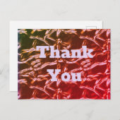 Hartelijk dank voor de helderroze gekreukte Folie  Briefkaart (Voorkant / Achterkant)