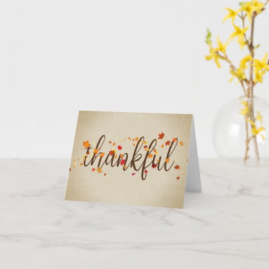 Hartelijk dank voor de herfst Leaves Kaart (Gele Bloem)