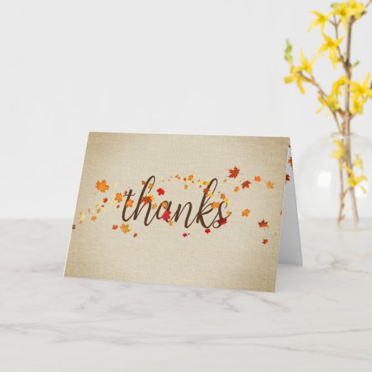 Hartelijk dank voor de herfst Leaves Kaart (Gele Bloem)