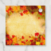 Hartelijk dank voor de herfst op de achtergrond va bedankjes labels (Achterkant)