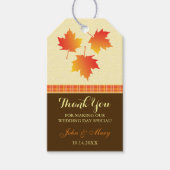 Hartelijk dank voor de herfst van Maple Leaves Wed Cadeaulabel (Voorkant)
