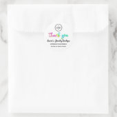Hartelijk dank voor de holografisch scriptnaam Log Ronde Sticker (Tas)
