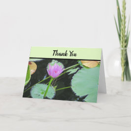Hartelijk dank voor de  hulp Roze Water Lily Bloom Kaart
