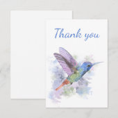 Hartelijk dank voor de Hummingbird Garden Bird Nat Bedankkaart (Voorkant / Achterkant)