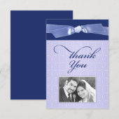 Hartelijk dank voor de joodse fotokaart met lint bedankkaart (Voorkant / Achterkant)